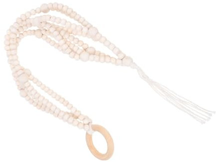 ABOOFAN Holzperlenaufhänger Für Pflanzen Wandhalter Makramee-topfhalter Pflanzenschale Blumenaufhängung Gartenaccessoires Innenraumbegrünung Naturmaterialien Dekorationselemente