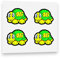 Valentino Rossi Aufkleber Fluoreszierend Schildkröte 2012 Vinyl 4 x 2.5cm Neon Sticker