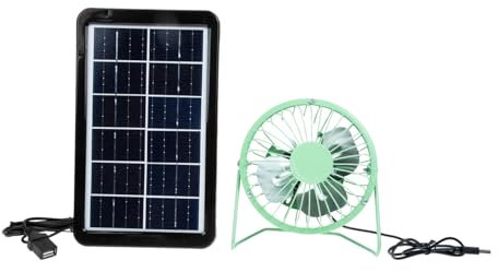 BESPORTBLE 2 Sätze Solarlüfter Solarbetriebener Lüfter Akku Tischventilator Mini- tragbarer Lüfter Kühlgebläse tragbar Lüfter für Mini-Klimaanlage schöner Tischventilator USB-Lüfter