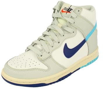 Nike Dunk High SE GS Trainers FN7995 Sneakers Schuhe (UK 4.5 us 5Y EU 37.5, Summit White Baltic Blue 100)