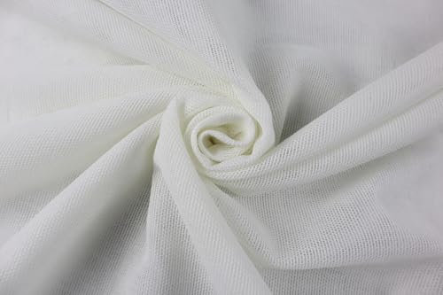Generisch Tela de tul para cortina, transparente, 315 cm, tela decorativa, tela de rejilla, cortina ignífuga para coser