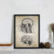 YLHKME Vintage Menschenkopf Und Gehirn Anatomie Bilder Leinwand Malerei, Menschliche Anatomie Wandbilder Wohnzimmer Schlafzimmer Deko Poster Kunstdrucke,Ohne Rahmen (Rahmenlos,40X60CM)
