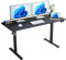 ERGOMAKER Elektrischer Höhenverstellbarer Schreibtisch 140x60cm (55.1x23.6), Höhenverstellbarer Tisch mit Spleißplatte (Schwarzes Gestell + Schwarze Tischplatte)