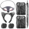SAFIGLE Wolf-Kostüm-Set Plüschtier Ohren Handschuhe Fuchs-Zubehör Tier-Verkleidungs-Requisiten Halloween-Weihnachtsparty-Zubehör