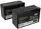 vhbw 2X Akku Ersatz für APC RBC48 für USV (7200 mAh, 12 V, AGM)