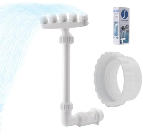Pool mit Springbrunnen, Springbrunnen mit Pool - Zubehör für Pools mit verstellbarem Sprühen für Springbrunnen Wasserfall | Thermalwasserbrunnen mit Wasserfallsprüher für Pool, Gartenteich