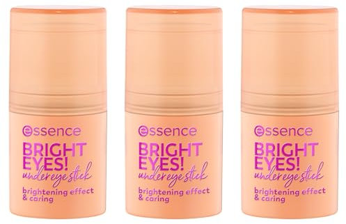 essence BRIGHT EYES! under eye stick, Augenpflege, Nr. 02, Nude, pflegend, aufhellend, natürlich, vegan, ohne Parfüm, ohne Alkohol, ohne Konservierungsstoffe, 3er Pack (3x5g)