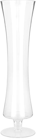 Vase de Sol avec Pied en Verre Transparent 13,5 x 13,5 x 50 cm
