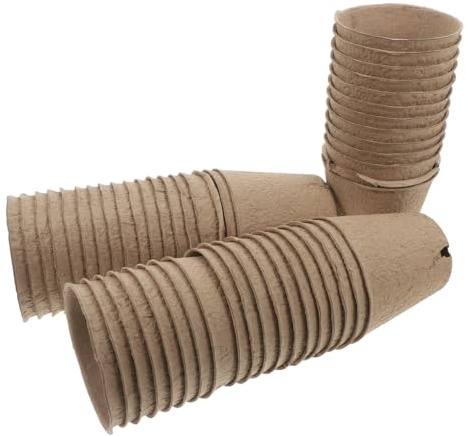 HEMOTON 50stücke Pflanzentopf Aus Papier Anzuchttöpfe Mit Abflusslöchern Kleine Pflanztöpfe Für Junge Mädchen Zum Basteln Und Gärtnern Minitöpfe Für Garten Und Blumen