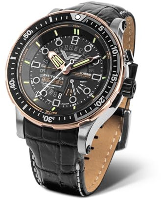 Vostok Europe Herren-Armbanduhr Hybrid Batiscafos Stahl/Schwarz PX84-511E769-B