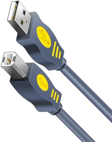 PUYUNA Cable de impresora USB 2.0 a tipo B for transferencia de datos de alta velocidad con núcleos de ferrita integrados for reducción de interferencias.(1.5m)