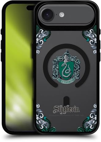 Head Case Designs Offizielle Harry Potter Slytherin Häuser Black Shockproof Bumper Case [Military Grade Protection] Compatible with Apple iPhone 17 Air and Compatible with MagSafe