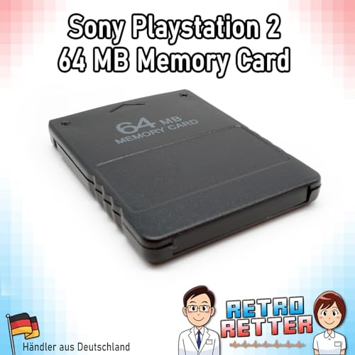 RetroRetter 64 MB Memory Card für Sony PS2 / PlayStation 2 - Spielstand Speicherkarte Slim