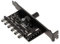Gazechimp PC Fan Speed Controller 6 Way Cooling Fan Hub 1 to 6 Multi Way Splitter 4-pin Power Socket PCI Bracket