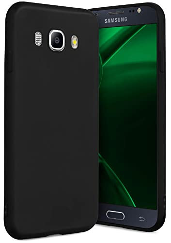 ONEFLOW SlimShield Pro für Samsung Galaxy J7 (2016) Hülle Ultra dünn erhöhter Rand, TPU Backcover minimalistisch Handyhülle flexibel, Schutzhülle mit Kamera- und Displayschutz, Schwarz