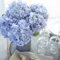 Fiori Artificiali Ortensia Finta Seta Bouquet da Sposa Flora per Home Feste Matrimoni Decor 2PCS (Blu)