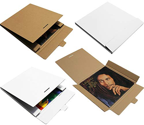 STRONG 12 LP SINGLE RECORD VINYL MAILERS SHIPPING POSTAL CARDBOARD BOXES (50, BROWN)
