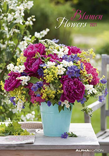 Blumen 2021 - Bild-Kalender 24x34 cm - Flowers - Wandkalender - mit Platz für Notizen - Alpha Edition