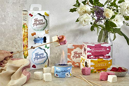 Happy Mallows Gourmet Marshmallows | Toasting Kit | Includes Burner, Skewers and any 2 x 120g Boxes