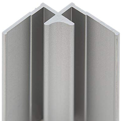 Schulte 4060991008924 Profilé d'angle intérieur pour Panneau Mural de Salle de Bains DécoDesign, revêtement décoratif Douche, alu-Nature, 210 cm