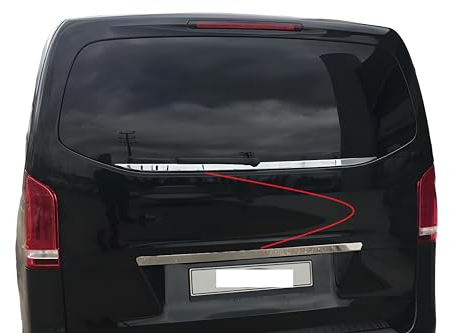 mne parts para Mercedes Vito W447 2014 + 2 Piezas luneta Trasera y portón Trasero cromados para acero Inoxidable