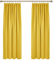 Deconovo Blickdicht Gardinen Kräuselbandschal Verdunkelungsvorhang Thermogardine Kälteschutz, 183x168cm(HöhexBreite), Senfgelb, 2er Set
