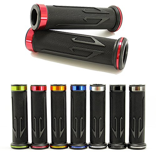1 Par 7/8 Motocicleta Manillar 22mm Puños de Motocicleta Goma Antideslizante, Universales para Scooter Moto Deportiva, Moto de Calle.
