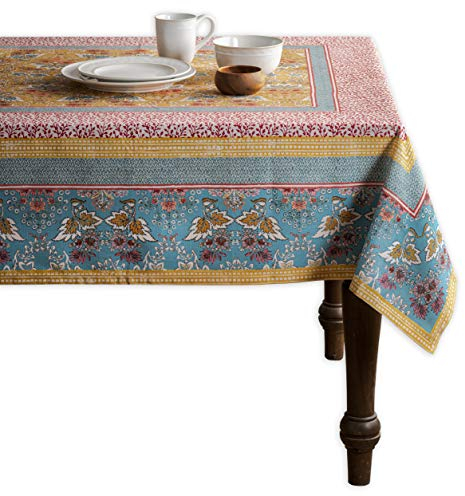 Maison d' Hermine Marquise Tischdecke, 100% Baumwolle, für die Küche, Abendessen, Tisch, dekorative Abende, Hochzeiten, Frühling/Sommer (rechteckig, 160 cm x 220 cm) Mutter der Mütter