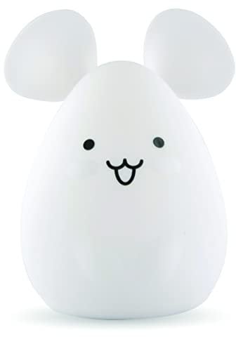 InnoGIO - Nachtlicht aus Silikon Maus - Baby - Kind - Warmes und weiches Licht - 15 Stunden Betriebszeit - Weiches Material