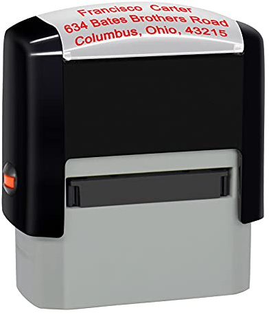 Personalisierte stempel (38 x 14 mm -3 Zeilen)- Stempel Individuell Gestalten- Selbstfärbende Stempel- Stempel Für Benutzerdefinierte Adresse Zurücksenden