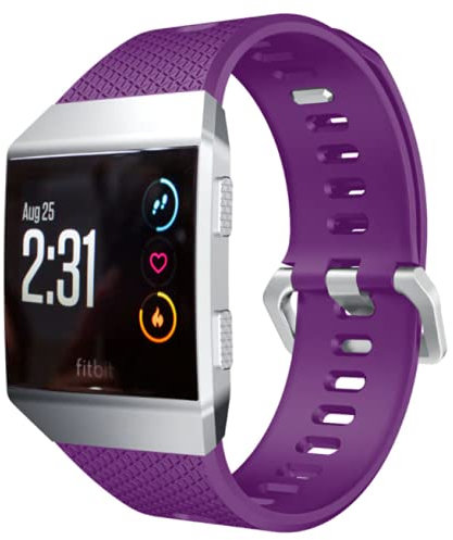 Strap-it Silikonarmband Lila - Passend für Fitbit Ionic - Armband für Smartwatch - Ersatzarmband