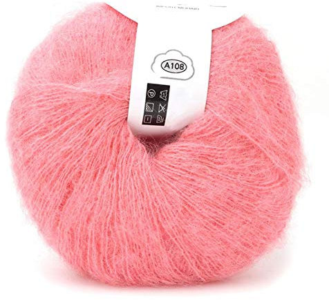 Weiches Mohair, Mohair Wolle zum Stricken Beliebtes Lange Angorawolle Handgestricktes Garn Warmes Häkeln Zum Weben Schals DIY Strickwerkzeuge Weiche Wolle Strickgarn Pullover Hüte Bastelprojekte Häkel