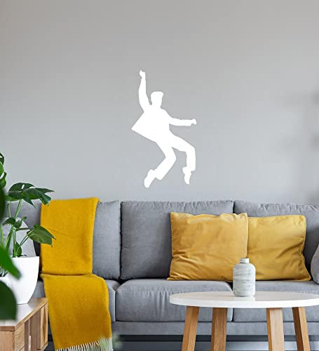 Elvis Dance Wandtattoo Weiß Aufkleber 40 x 72 cm