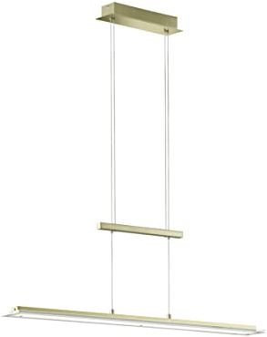 Fischer & Honsel | Pendelleuchte, Tenso TW | messing| L: 100,00 cm, B: 9,00 cm,| Höhenverstell. von 80,00 cm bis 150,00 cm| dimmbar| CCT| 1x LED 25,0W 2700/3350/4000 K| 2800 lm| EEG: F | 60562