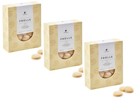 Pintaudi | Frolle Ricetta Tradizionale Burro | Biscotti al Burro Puro | Frollini in Sacchetto al Burro di Normandia - 3 x 160 Gr | 3 Astucci Frolle Classiche al Burro
