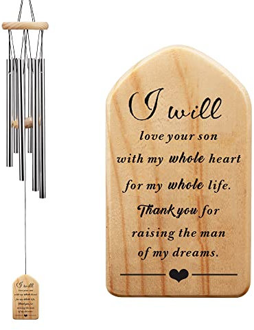 Gtizry Mutter der Braut Geschenk von der Braut, Hochzeitsgeschenk für Mutter von Tochter, personalisiertes Windspiel für Mutter, Hochzeitsgeschenk von Braut (Love You Son)