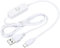 sourcing map 501 EIN/AUS Schalter USB-Stecker zu Mikro USB Netzkabel 100cm Weiß
