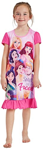 Girls Disney Princess Cinderella Mermaid Belle Nightie Nightdress Night Shirt (Disney Princess, 2-3 Years)