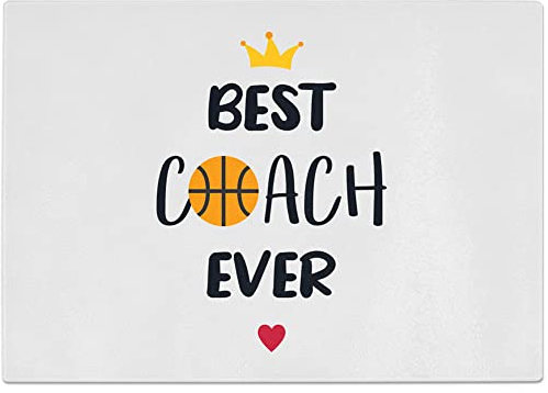 JUNIWORDS Glasschneidebrett, Best basketball coach ever (1006427)