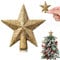 Mini Easter Tree Topper Small Star Treetop for Valentines Tree Star Ornaments Decorative for Xmas Christmas Party(2.36 Inch,Glitter Gold)