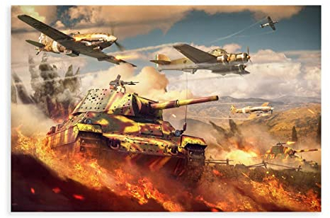 War Thunder Game 5 Leinwand-Poster, Wandkunst, Dekor, Druck, Bild, Gemälde für Wohnzimmer, Schlafzimmer, Dekoration, Rahmen: 30 x 45 cm