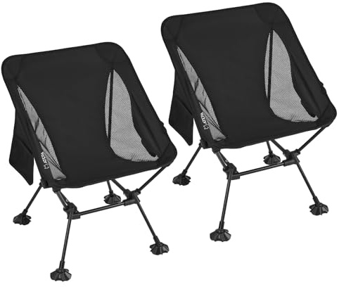ATEPA Unisex-Erwachsene AC2405-6 Campingstühle, #Qe 2er-Pack, Schwarz, Large