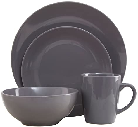 16 Piece Dinner Set (Dark Grey)