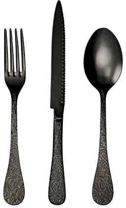 24 pcs cutlery set BETTY (Black CBT)
