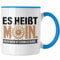 Trendation - Tasse Moin Hamburg Geschenk für Norddeutsche Moin Moin Gesabbel (Blau)