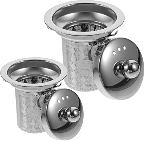 HEMOTON 2st Teekanne Werkzeug Zum Abseihen Von Tee Teetassenfilter Tee Filterkugel Extra Feines Tee-ei Tee-ei-korb Filtersieb Loser Tee Steiler Teesieb Metall Rostfreier Stahl Tee Set
