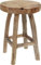 Muddy Hands Small Rustic Wooden Step Stool - Round Wood Side Table - Indoor Outdoor Plant Stand - Home Garden Coffee Table