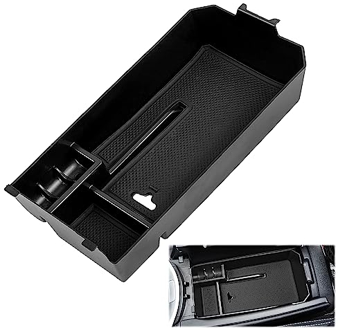 Auto Mittelkonsole Ablagefächer, M-ercedes Benz Zubehör, Auto Organizer Vorne, Aufbewahrungsbox, Armlehnenablage, Kompatibel M_ercedes Benz C Klasse und GLC, Schwarz (Schwarz)