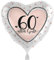 Folienballon 60 Ballon 60. Geburtstag Frauen Glückwunsch 'Alles Gute' zum 60. Geburtstag Frau Oma Mutter Freundin Luftballon 60 Creme Herzballon Made in EU