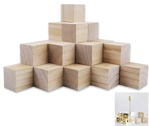 sinzau Holz Wrfel, 30 Stck, 3cm, Bastelwrfel, Blanko Wrfel, Holzwrfel, fr Deko, DIY Basteln, Malen, Handwerk, Dekoration